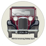 Armstrong Siddeley Sports Foursome (Red) 1934-36 Coaster 4